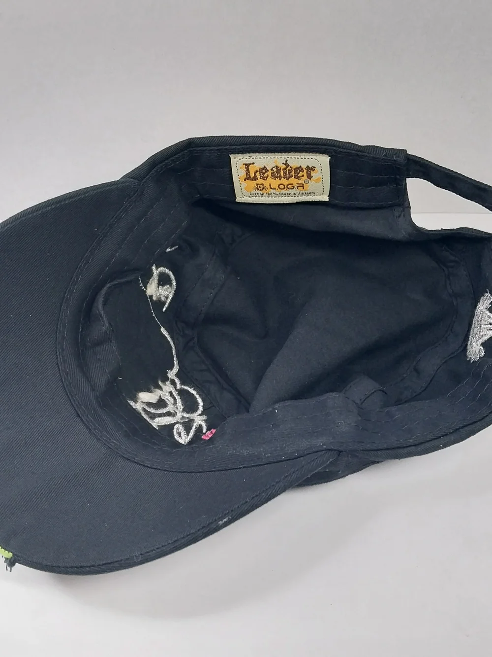 Leader Sugar Skull Embroidered Rhinestone Distressed Cadet Hat Adjustable cap - Picture 13 of 13